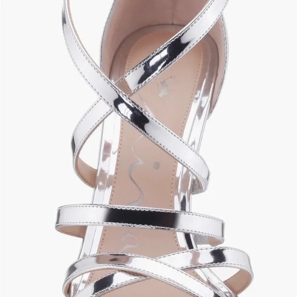 Elegant Silver Strappy Heels - Picture 4 of 8
